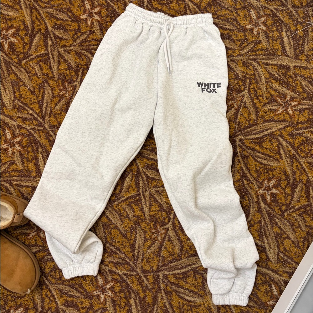 White Fox Light Gray Joggers